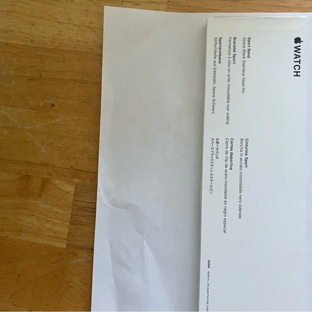 Apple Watch Sport band stainless steel pin